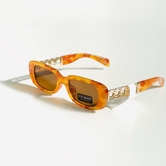 STEVE MADDEN Sunglasses Felicia Tortoise 100% UV Protection Rectangular - Picture 3 of 11